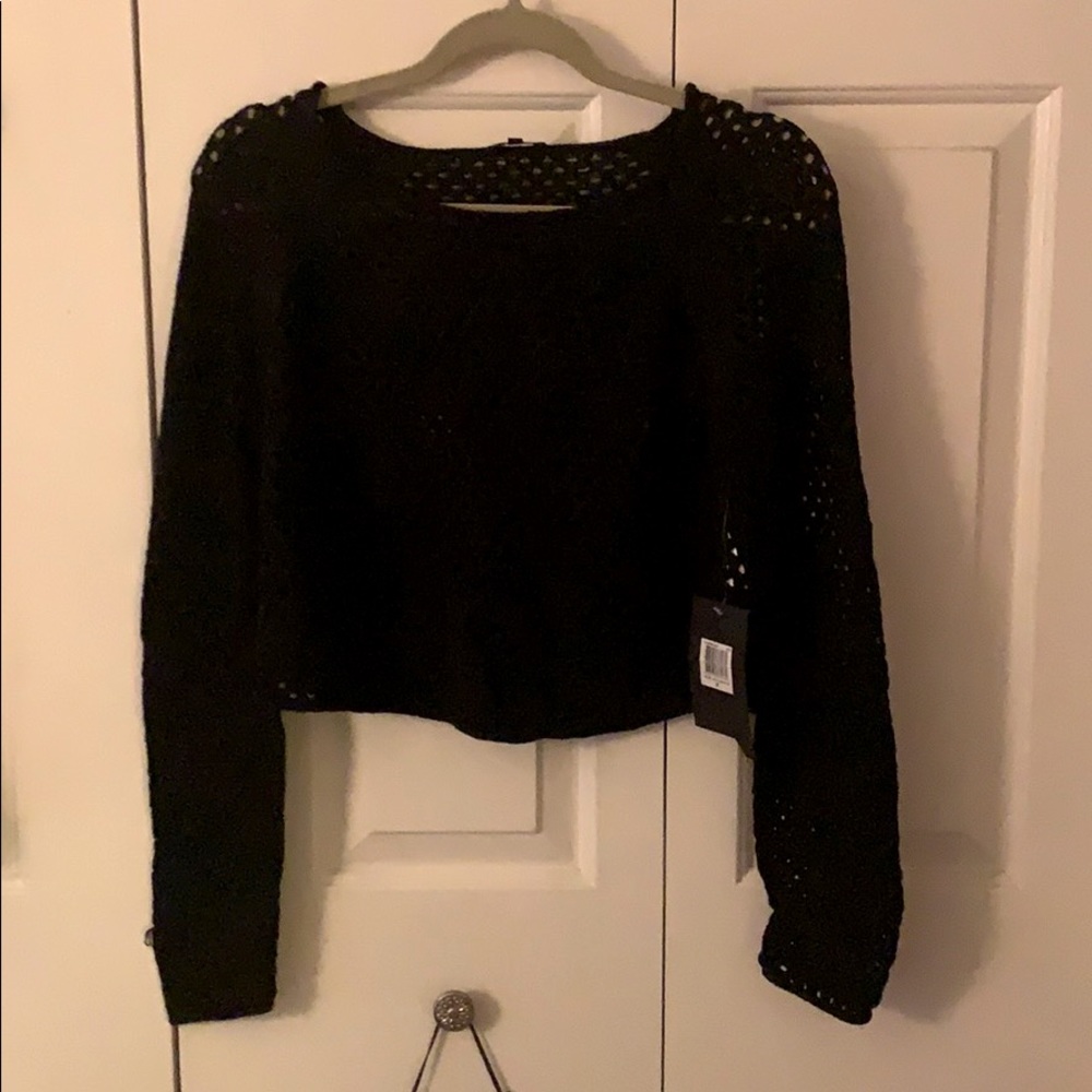 Hurley Black Knitted Crop Top